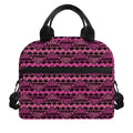 Pink African Ethnic Pattern Print Insulated Lunch Bag