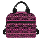 Pink African Ethnic Pattern Print Insulated Lunch Bag