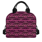 Pink African Ethnic Pattern Print Insulated Lunch Bag