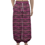 Pink African Ethnic Pattern Print Lantern Pants