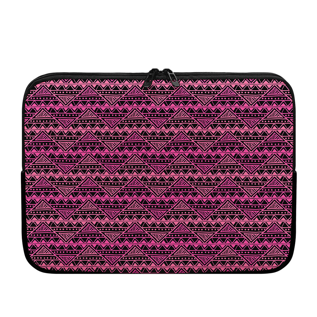 Pink African Ethnic Pattern Print Laptop Sleeve