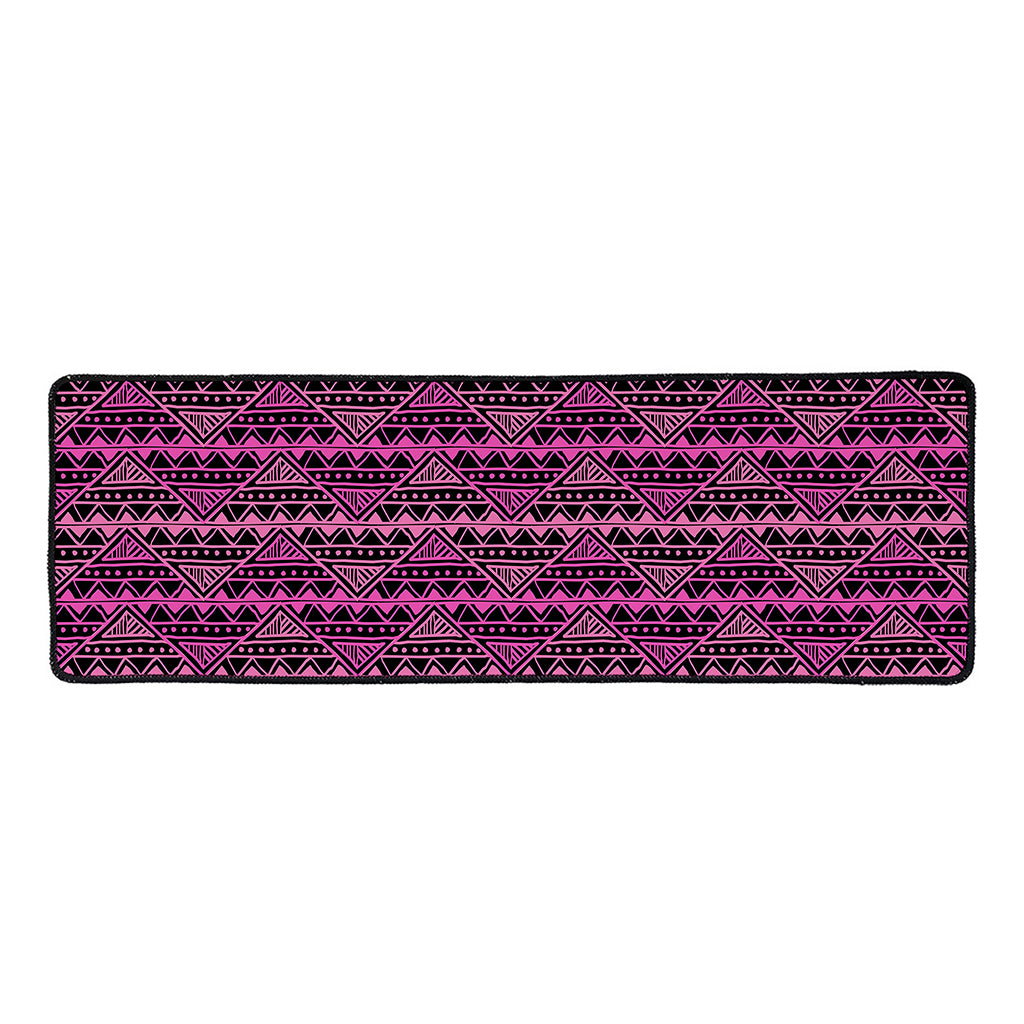 Pink African Ethnic Pattern Print Long Kitchen Mat