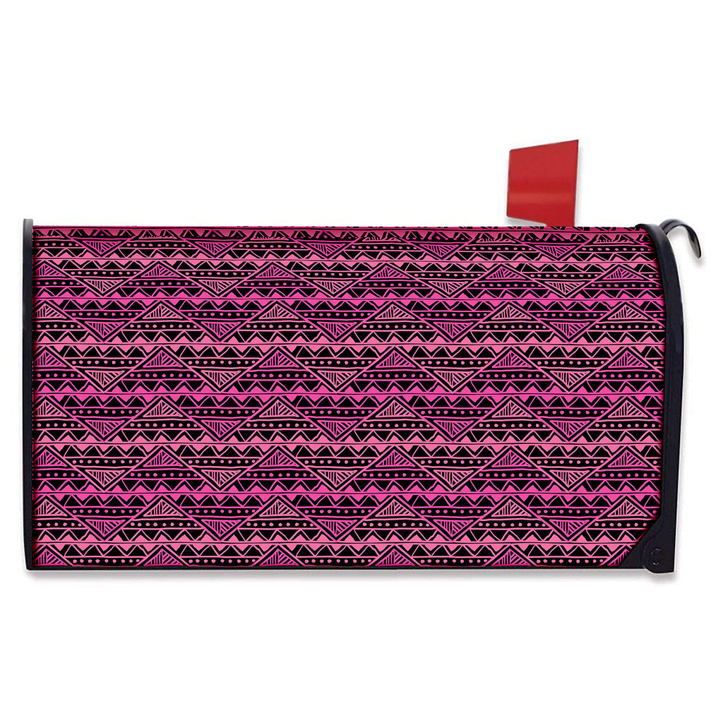 Pink African Ethnic Pattern Print Mailbox Cover