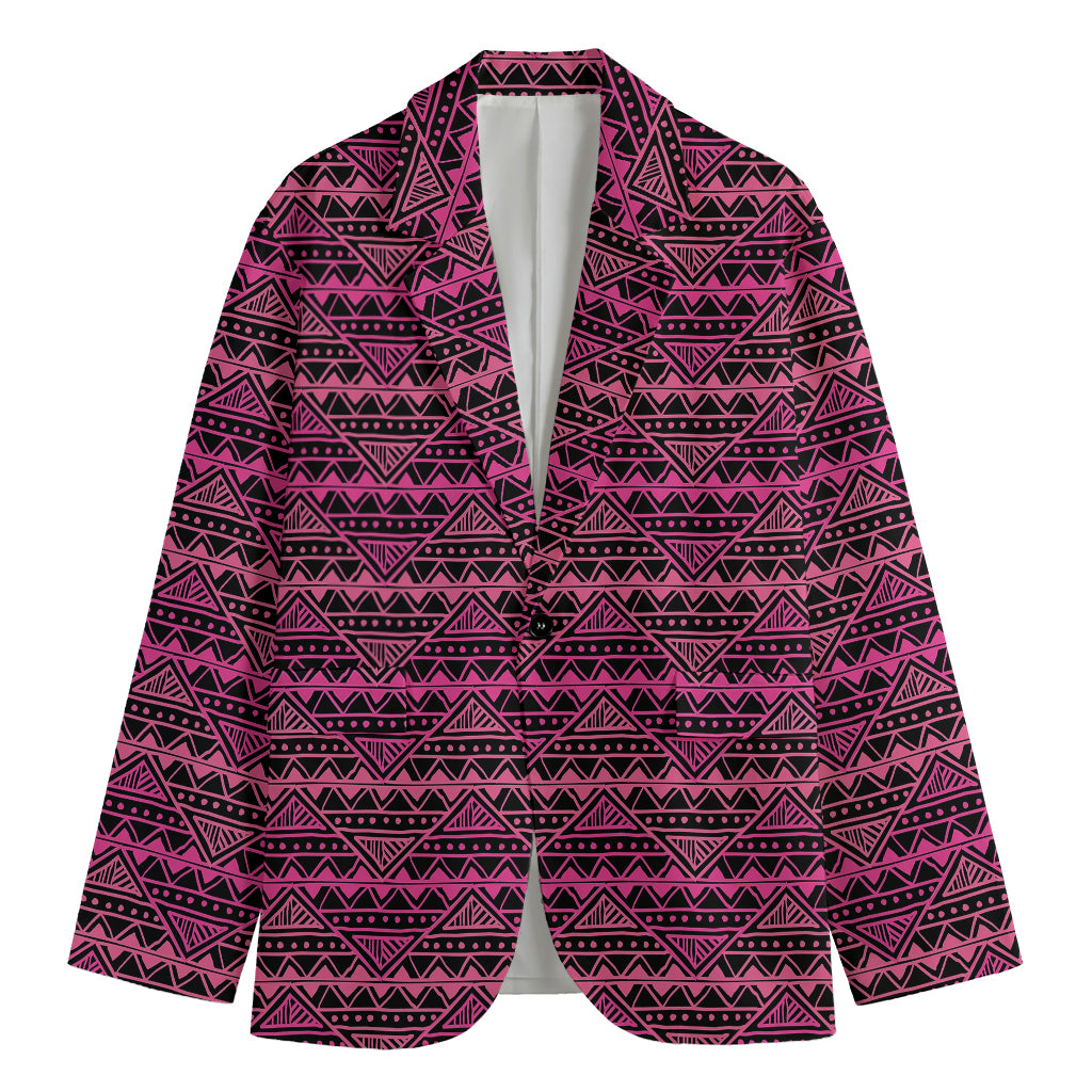 Pink African Ethnic Pattern Print Men's Blazer