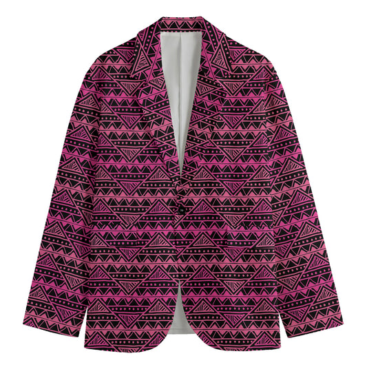 Pink African Ethnic Pattern Print Men's Blazer