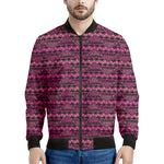 Pink African Ethnic Pattern Print Men's Bomber Jacket