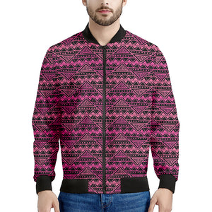 Pink African Ethnic Pattern Print Men's Bomber Jacket