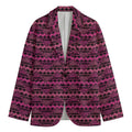 Pink African Ethnic Pattern Print Men's Cotton Blazer