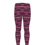 Pink African Ethnic Pattern Print Men's leggings