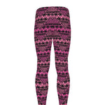 Pink African Ethnic Pattern Print Men's leggings
