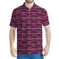Pink African Ethnic Pattern Print Men's Polo Shirt