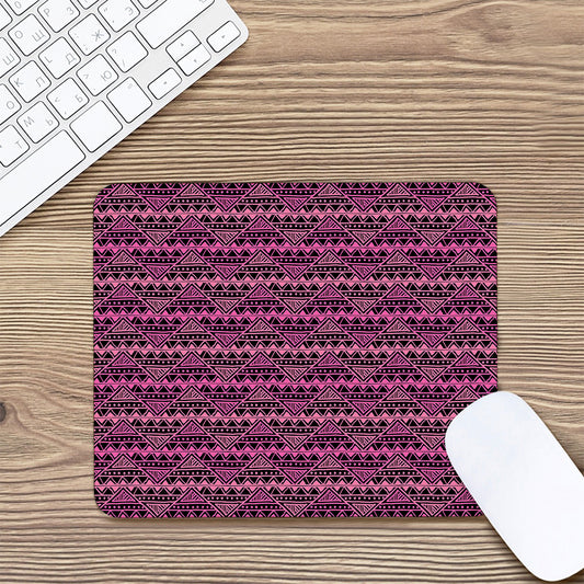Pink African Ethnic Pattern Print Mouse Pad