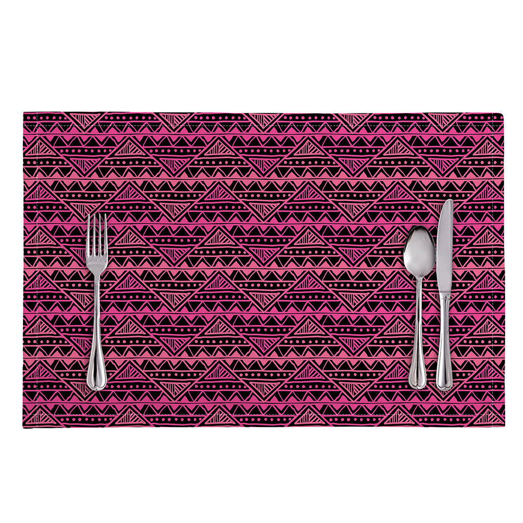 Pink African Ethnic Pattern Print Placemat