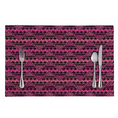 Pink African Ethnic Pattern Print Placemat