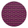 Pink African Ethnic Pattern Print Round Blanket