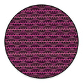 Pink African Ethnic Pattern Print Round Floor Mat