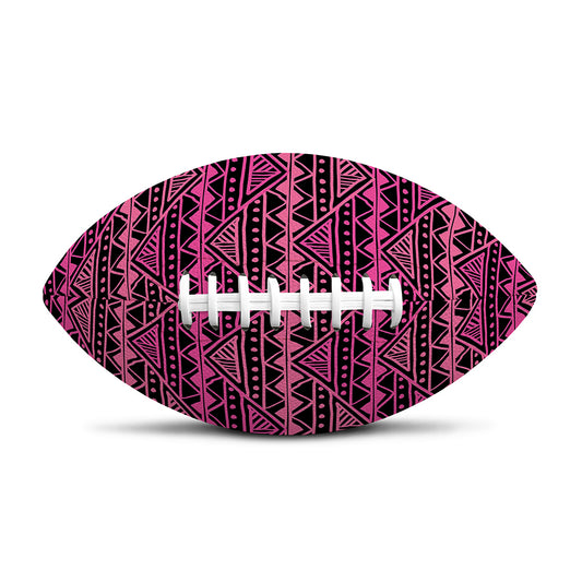 Pink African Ethnic Pattern Print Rugby Ball