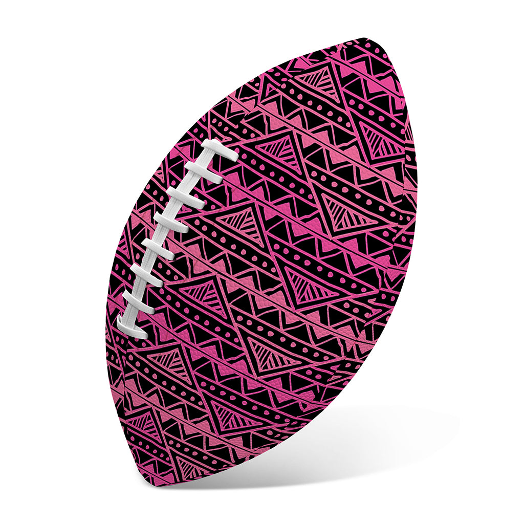 Pink African Ethnic Pattern Print Rugby Ball