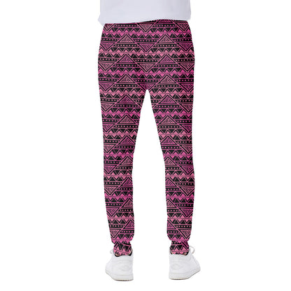 Pink African Ethnic Pattern Print Scuba Joggers