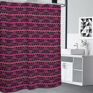 Pink African Ethnic Pattern Print Shower Curtain