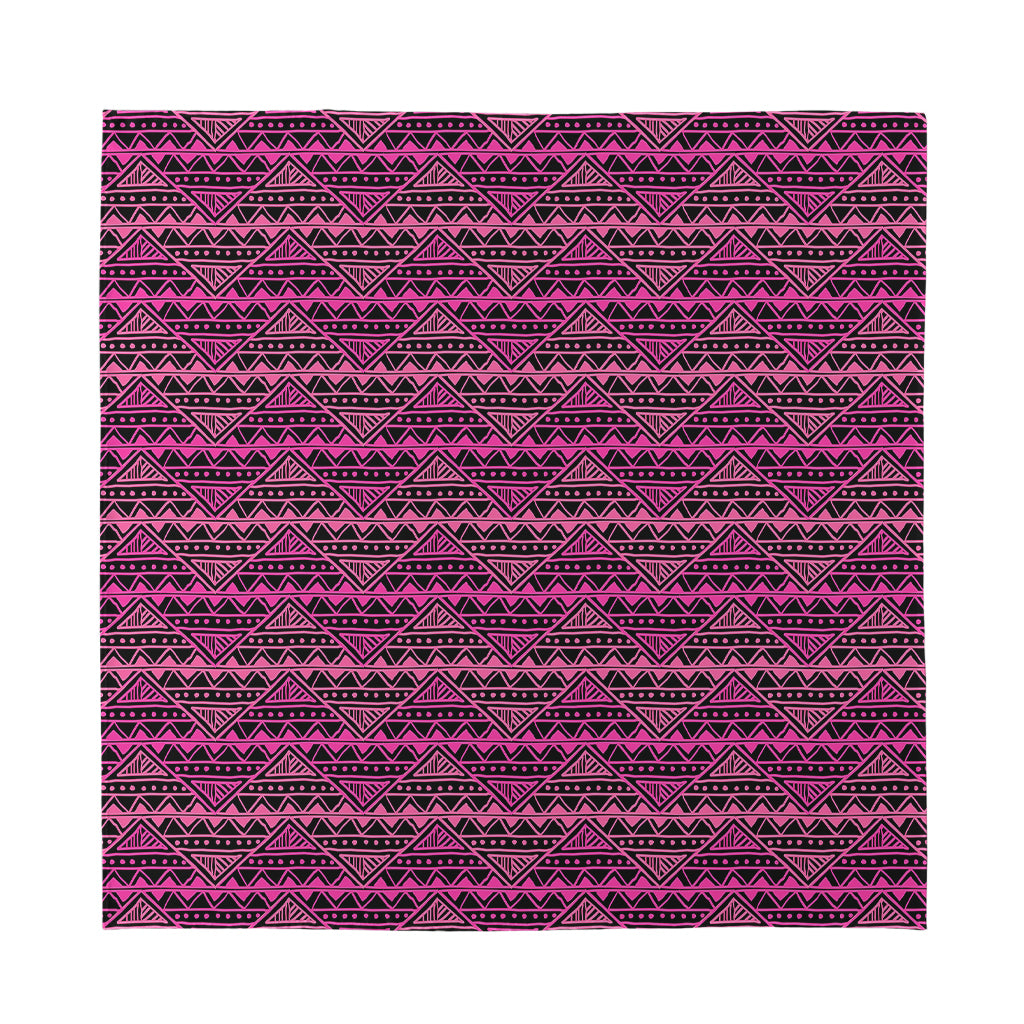 Pink African Ethnic Pattern Print Silk Bandana