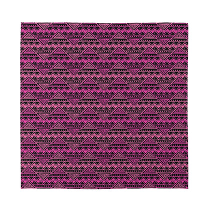 Pink African Ethnic Pattern Print Silk Bandana