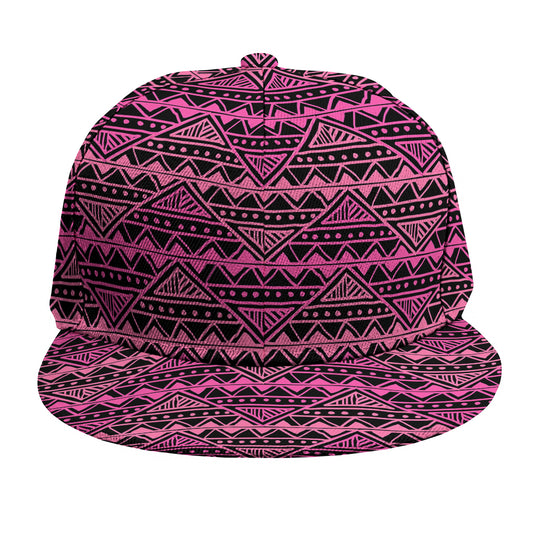 Pink African Ethnic Pattern Print Snapback Cap