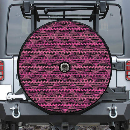 Pink African Ethnic Pattern Print Tire Cover With Camera Hole