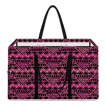 Pink African Ethnic Pattern Print Utility Tote Bag