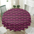 Pink African Ethnic Pattern Print Waterproof Round Tablecloth