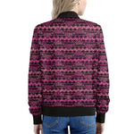 Pink African Ethnic Pattern Print Women's Bomber Jacket