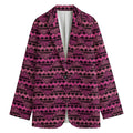Pink African Ethnic Pattern Print Women's Cotton Blazer