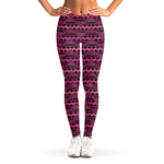 Pink African Ethnic Pattern Print Women's Leggings