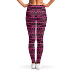 Pink African Ethnic Pattern Print Women's Leggings