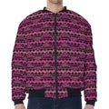 Pink African Ethnic Pattern Print Zip Sleeve Bomber Jacket