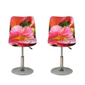Pink Alstroemeria Print Bar Stool Covers