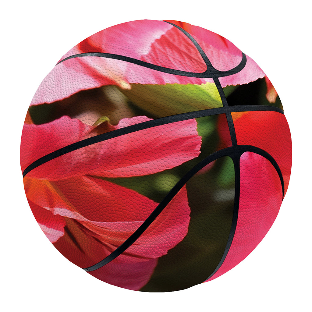 Pink Alstroemeria Print Basketball