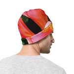 Pink Alstroemeria Print Beanie