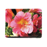 Pink Alstroemeria Print Bifold Wallet