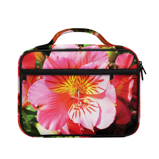 Pink Alstroemeria Print Briefcase Bible Bag