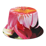 Pink Alstroemeria Print Bucket Hat