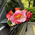 Pink Alstroemeria Print Car Side Mirror Covers