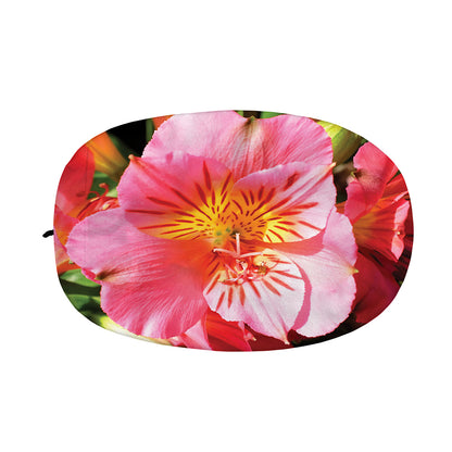 Pink Alstroemeria Print Car Side Mirror Covers