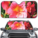 Pink Alstroemeria Print Car Windshield Sun Shade