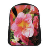 Pink Alstroemeria Print Casual Backpack