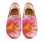 Pink Alstroemeria Print Casual Shoes