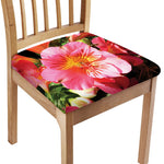 Pink Alstroemeria Print Chair Cushion Cover