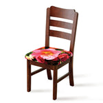 Pink Alstroemeria Print Chair Cushion Cover