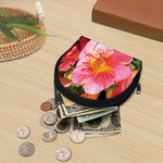 Pink Alstroemeria Print Coin Purse