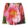 Pink Alstroemeria Print Cotton Shorts